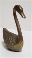 Vtg Brass Swan Figure Decoration 6" Curved Neck