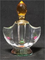 Beautiful Crystal Perfume Bottle w/ Intact Dauber