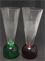 Controlled Bubble Colored Ball Bottom Shot Glasses