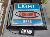 Lighted Genesee Light Beer Sign 14 1/2x11 1/2x 2