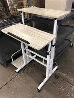 Rolling Standing Desk - Adjustable Height