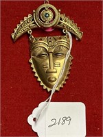 Vintage Avon Nubian mask with Emeril’s rubies and