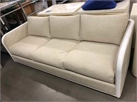 Indoor/Outdoor Sofa with Brass Base and Backing -