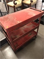 3 Tier Rolling Metal Shop Cart