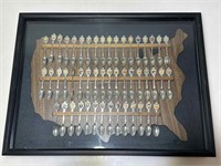 Complete 50 State Collectors Spoon Display