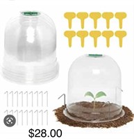 6 Pack Plastic Plant Protect Bell Cover Mini