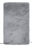 5X8 faux fur shag grey carpet - rubber backing
