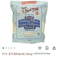 BOB'S RED MILL 1 to 1 Gluten Free Flour, 1.814 kg