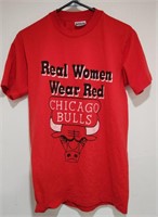 Vintage Chicago Bulls Real Women Wear Red Tee