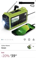 Emergency Weather Radio with Solar Crank