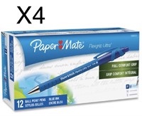 X4 Paper Mate Flexgrip Ultra Retractable Pens -