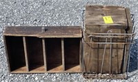 (Z) Wooden & Metal Storage Crates.