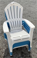(BN) Lot Of Blue And White Adirondack Chairs.