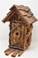 Large Hand Crafted Carved Bird House