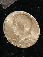 1976-Denver Mint Bicentennial Kennedy Half AU58