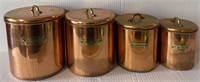 4 COPPER CANISTERS