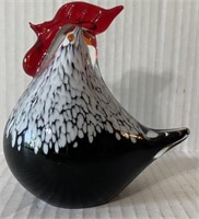 HAND BLOWN GLASS ROOSTER
