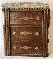 ANTIQUE WOOD SEWING DRAWERS