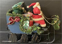 HAND CRAFTED SANTA WITH SLEIGH