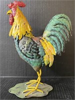 METAL PAINTED ROOSTER CANDLE HOLDER