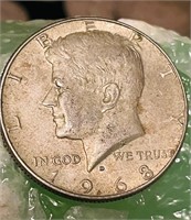 1968 Denver 40% Silver Half Dollar