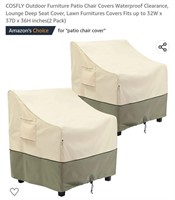 MSRP $40 Set 2 Outdoor Chair Covers