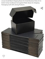 MSRP $30 Pack 25 Black Corrugated Boxes