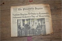 THE PHILADELPHIA INQUIRER TRIBUTE TO KENNEDY PAPER