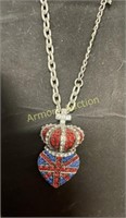 BRITISH CROWN PENDANT AND CHAIN - DISPLAY NOT