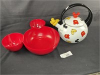 Mickey Mouse Kettle & Chip Bowl
