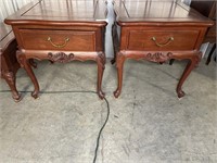 Cherry Chippendale Style End Tables 2 TIMES MONEY