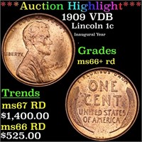 ***Auction Highlight*** 1909 VDB Lincoln Cent 1c G