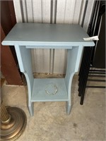 Wood Painted Side Table 16x11x24