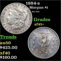 1884-s Morgan Dollar $1 Grades xf+++