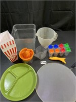 Plastic Items - Tupperware Measuring Cup, Juicer,