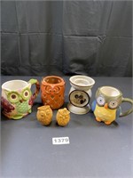 Owl Coffee Cups, Salt & Pepper Shakers, Candle Hol