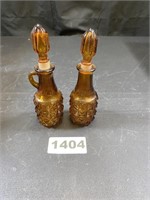 Vintage Amber Glass Bottles