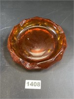 Looks to be Viking Diamond Point Amber Glass