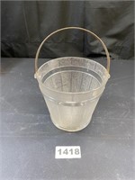 Vintage Anchor Hocking Ice Bucket with Metal Hande