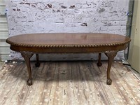 Antique V.O. Co. Dining Table w/ Claw & Ball Feet