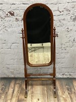 Vintage Cheval Beveled Mirror