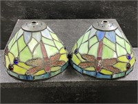 2pc Tiffany Style Dragonfly Stained Glass Lamp Sha