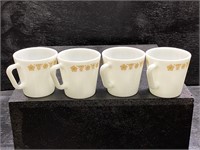 4pc Vintage Pyrex "Butterfly" Coffee Mugs