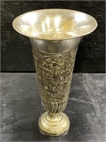 Silver Plated Embossed Vase