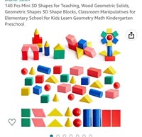 140 Pc Mini 3D Shapes for Teaching