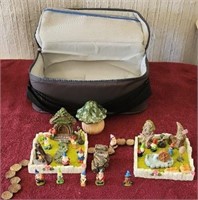 Miniature Gnome Village in a Padded Case