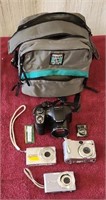 35mm and Digital Camera Lot w/Bag