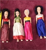 4  8" Oriental Dolls