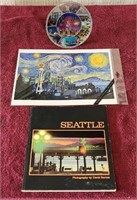 Metal Seattle Plate, Print, and Book