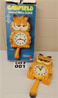 1978 Garfield animated wall clock